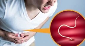 Dolor abdominal de los gusanos