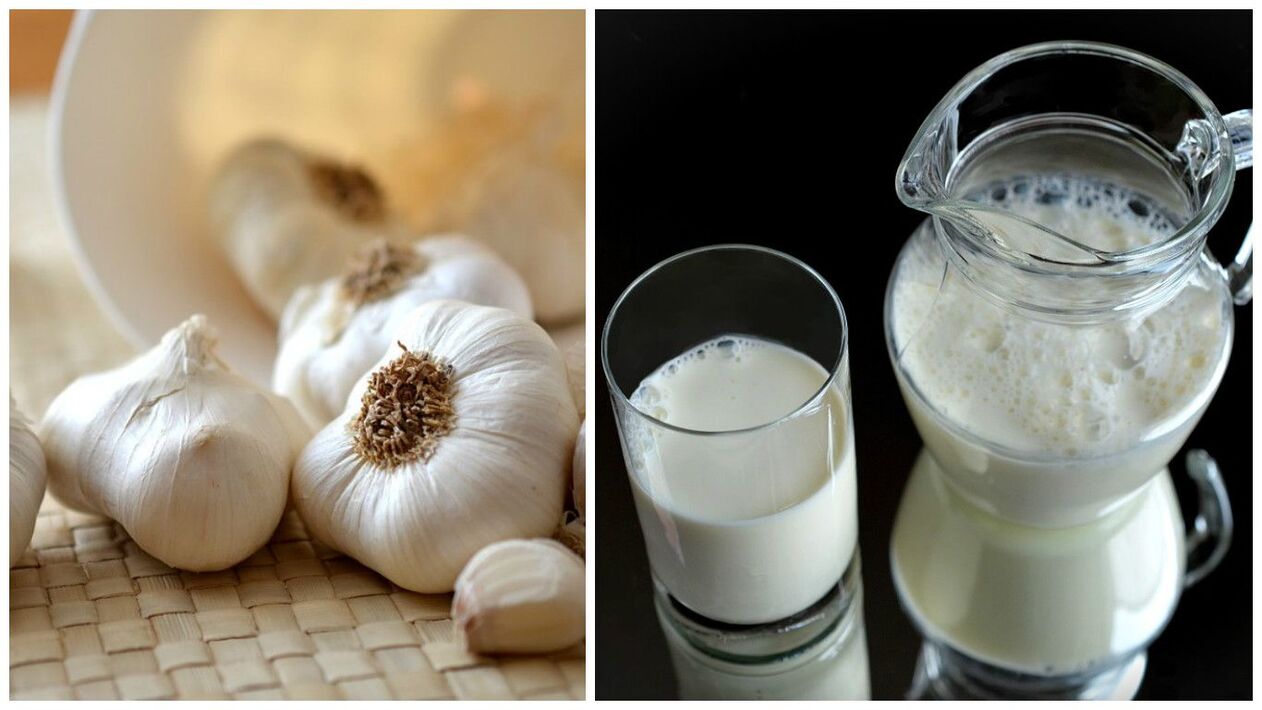 Ajo con leche contra parásitos