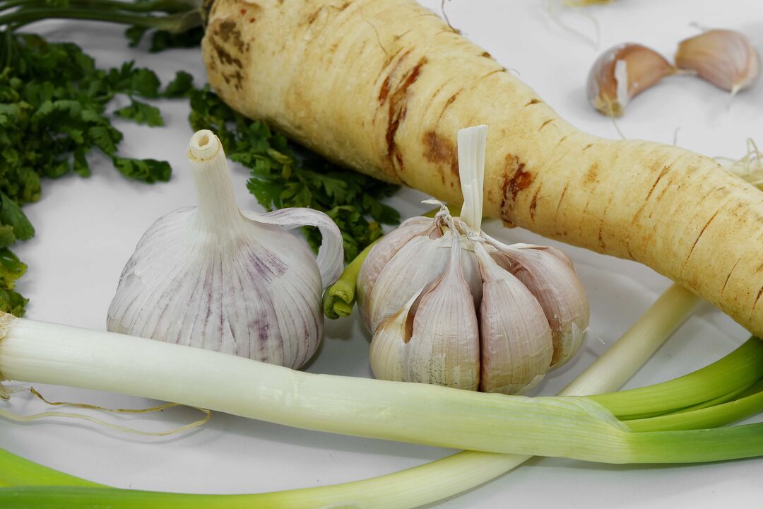 Ajo y rábano picante contra los parásitos.